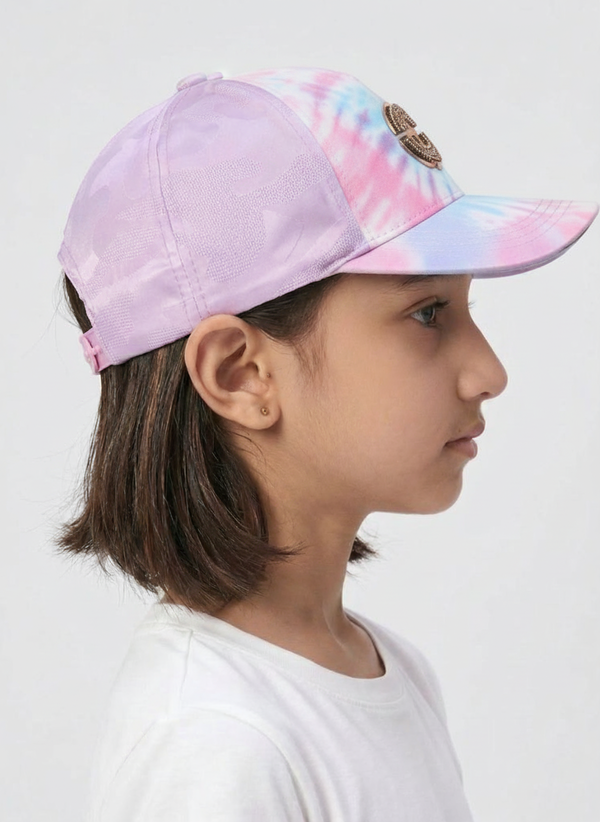 Kids Girls Printed Cap Pink