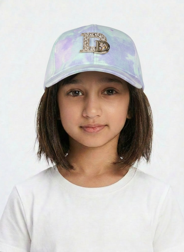 Kids Girls Printed Cap Purple