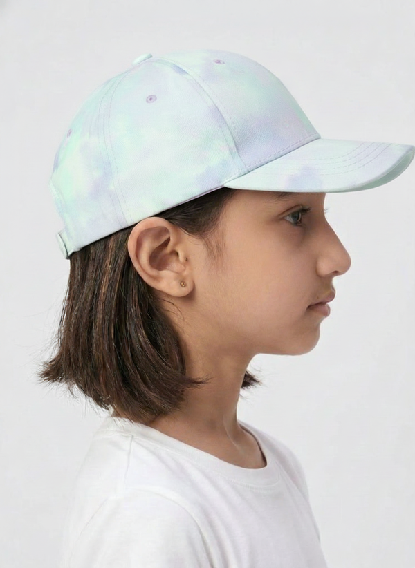 Kids Girls Printed Cap Purple
