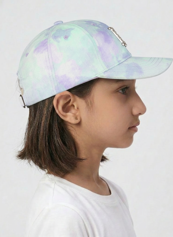 Kids Girls Printed Cap Purple