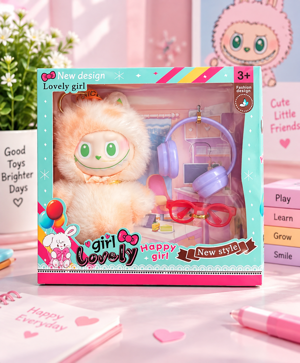 Labubu Lovely Girl Plush Toy Set