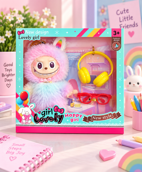 Labubu Lovely Girl Plush Toy Set
