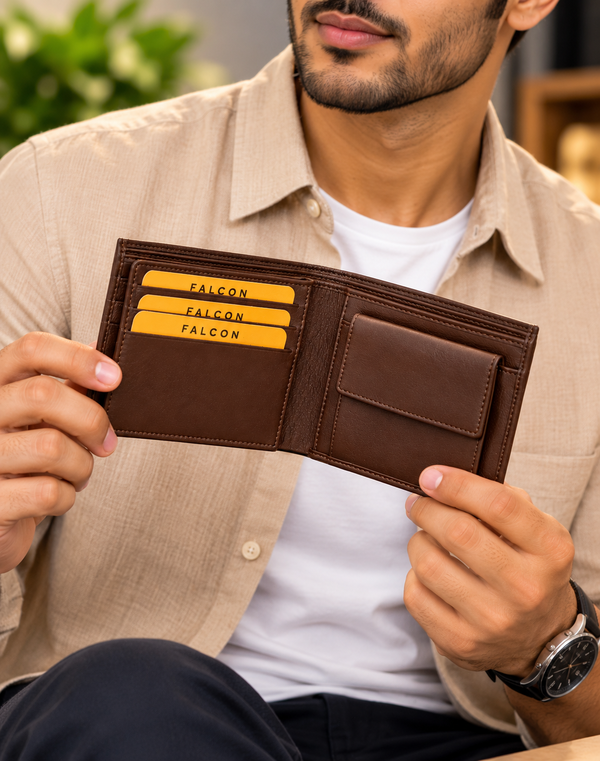 Men's Bill Fold Leather Wallet