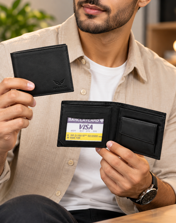 Men's Bill Fold Leather Wallet