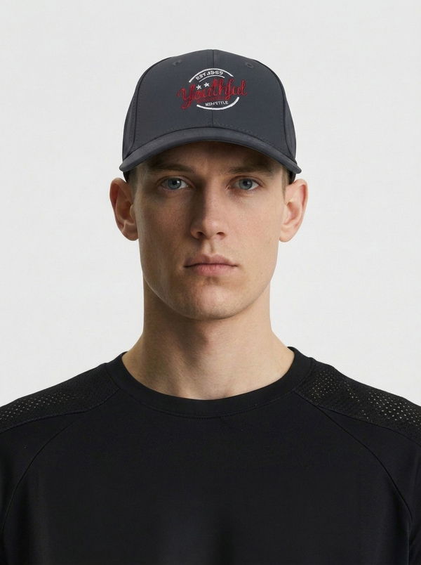 Men's Embroidery Cap Dark Grey