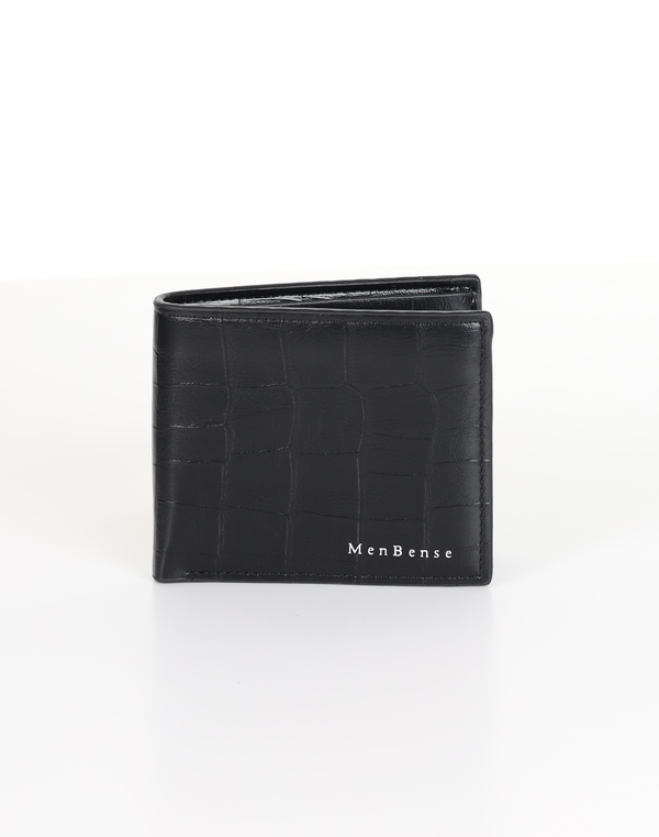 Men's Synthetic Bill Fold Wallet Black