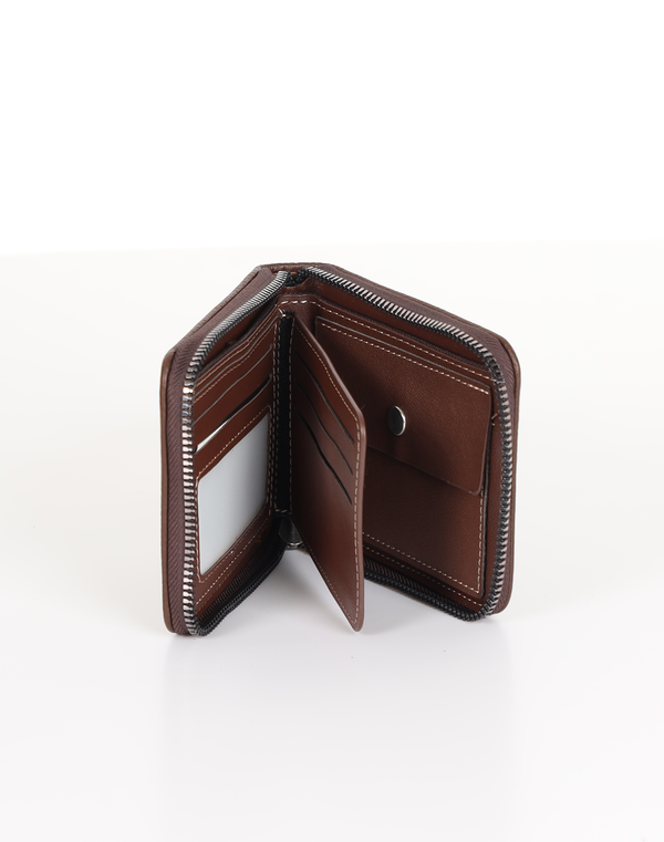 Men's Synthetic Bill Fold Wallet Brown