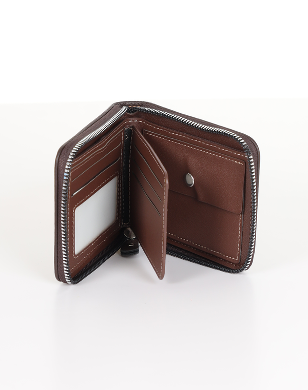 Men's Synthetic Bill Fold Wallet Coffee