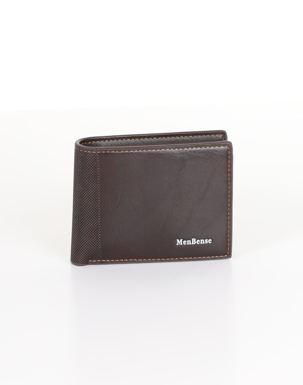 Men's Synthetic Bill Fold Wallet Coffee
