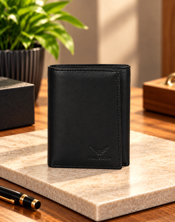 Men's Tri Fold Leather Wallet