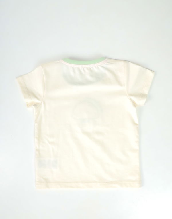 NOLIMIT BLOSSOM FAIRY GARDEN Girls Crew Neck Plain Short Sleeve T-Shirt Cream
