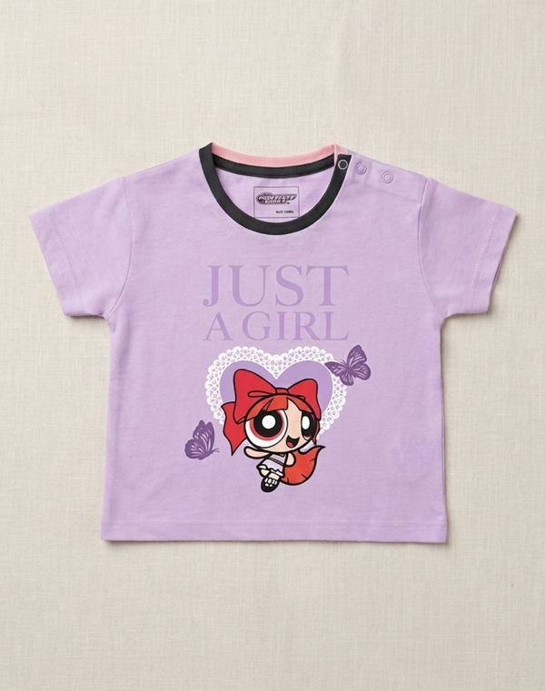 NOLIMIT BLOSSOM FAIRY GARDEN Girls Crew Neck Plain Short Sleeve T-Shirt Lavender