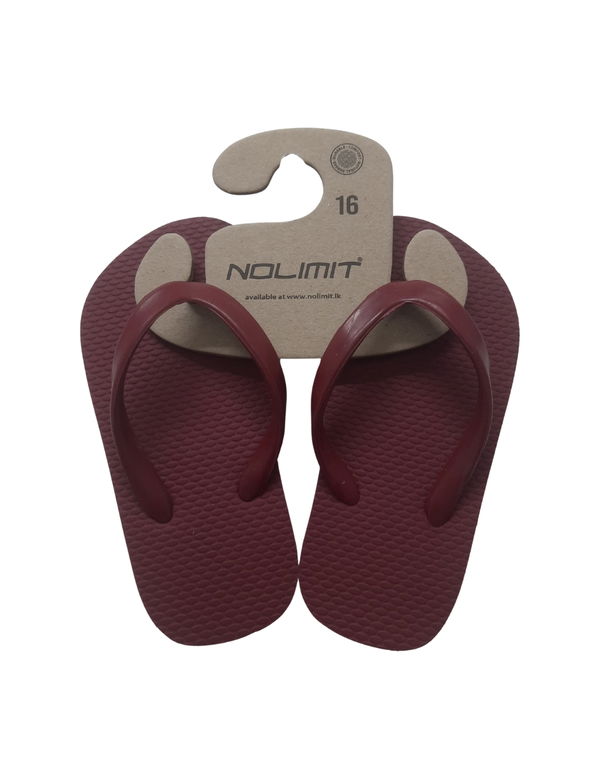 NOLIMIT Children V-Strap Flip Flops Maroon