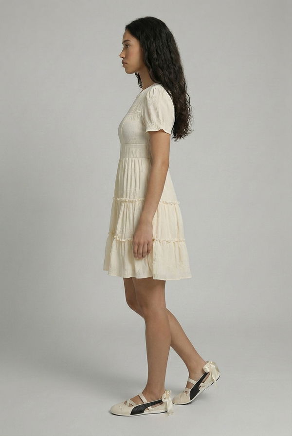 NOLIMIT FLORAL AFFAIR Women's Casual Dress Cream