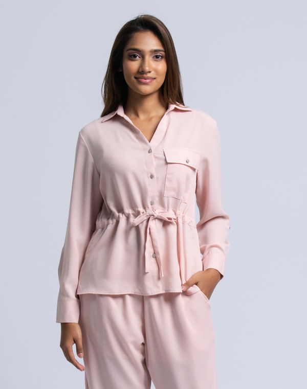 NOLIMIT FLORAL AFFAIR Women's Shirt Collar Casual Blouse Pink