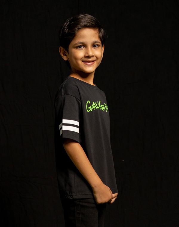 NOLIMIT FOOTBALL KICKOFF Boys Oversized T-Shirt Black