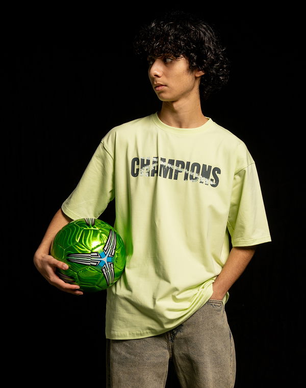 NOLIMIT FOOTBALL KICKOFF Boys Oversized T-Shirt Lemon