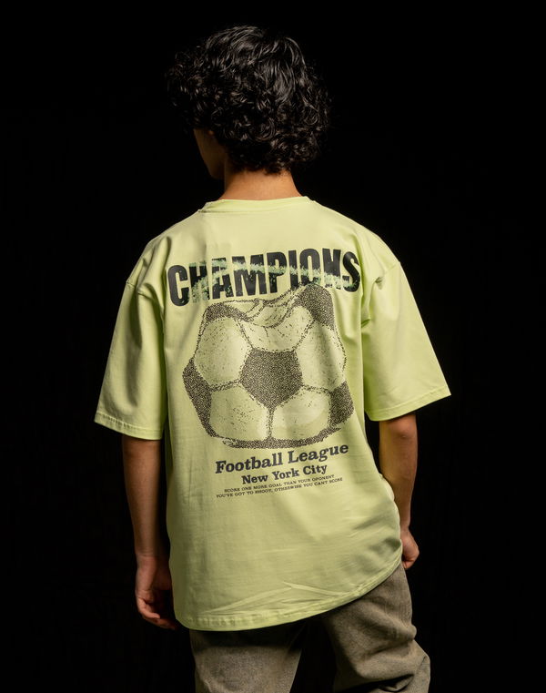 NOLIMIT FOOTBALL KICKOFF Boys Oversized T-Shirt Lemon