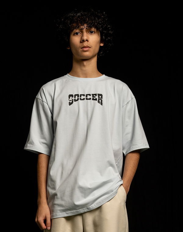 NOLIMIT FOOTBALL KICKOFF Boys Oversized T-Shirt Light Gray