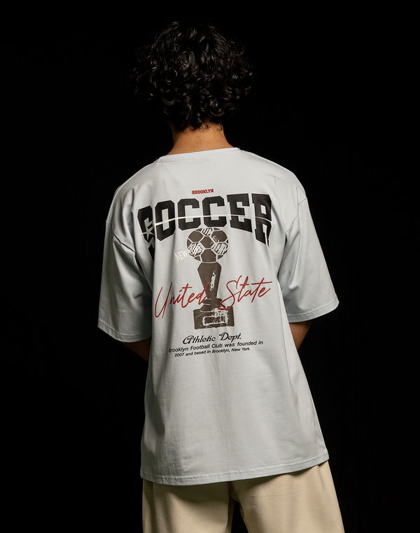 NOLIMIT FOOTBALL KICKOFF Boys Oversized T-Shirt Light Gray