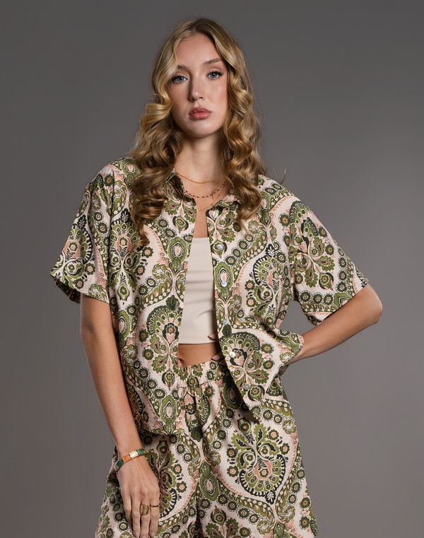 NOLIMIT GOLDEN AURORA Shirt Collar Blouse