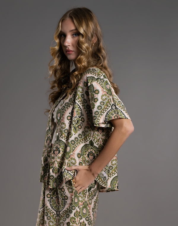 NOLIMIT GOLDEN AURORA Shirt Collar Blouse
