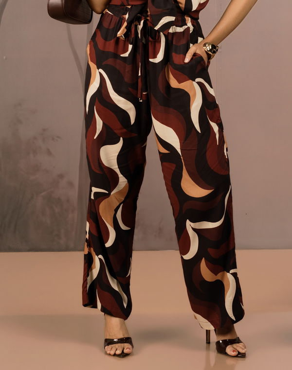 NOLIMIT HAJ MODEST Printed Casual Pant Maroon