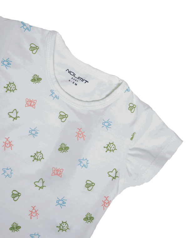 NOLIMIT LET'S BEE TOGETHER Baby Girls T-Shirt Off White