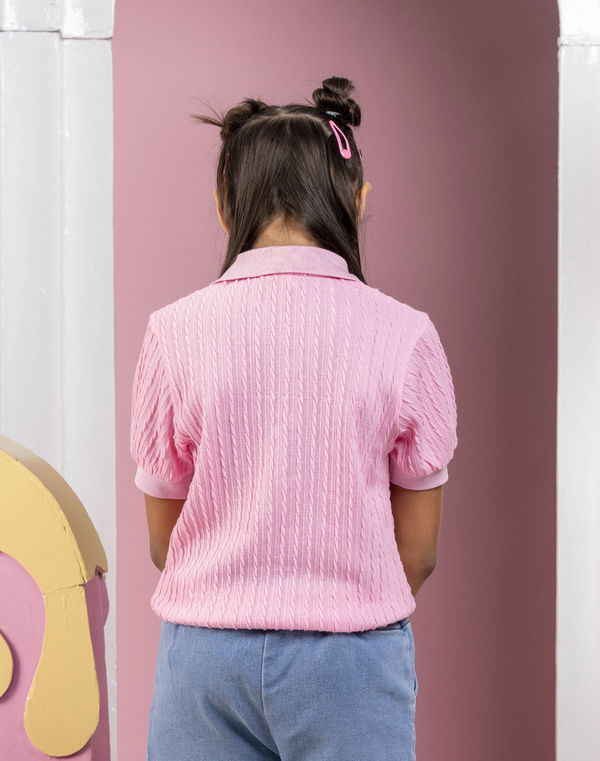 NOLIMIT LOLLI LUSH Girls Polo T-Shirt Pink