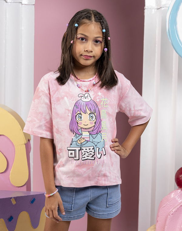 NOLIMIT LOLLI LUSH Girls Printed T-Shirt Pink