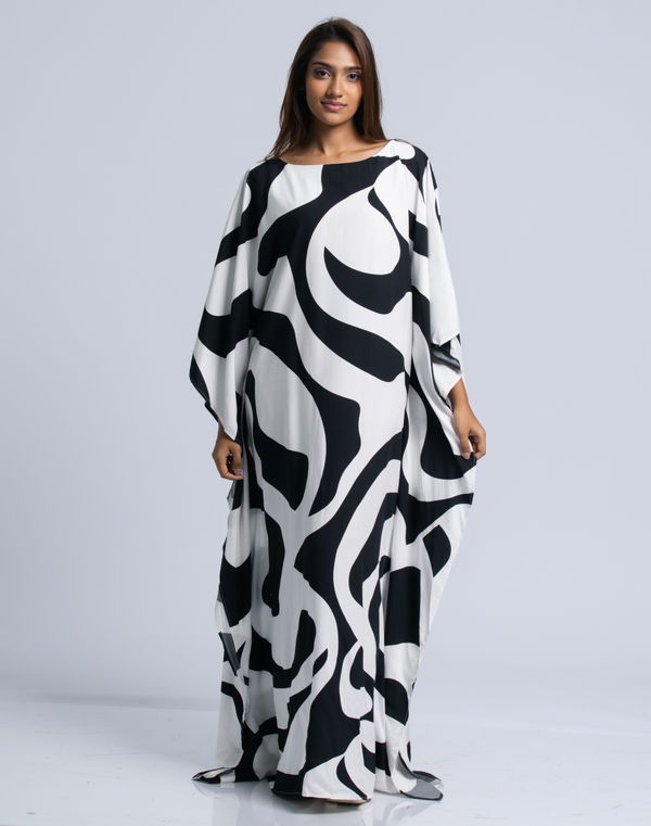 NOLIMIT MODEST Women's Crew Neck Printed Casual Dress