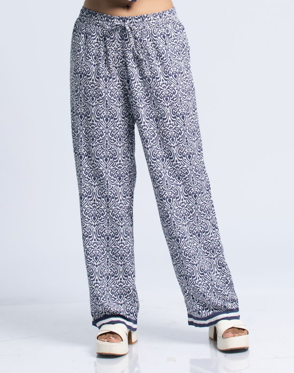 NOLIMIT MODEST Women's Printed Casual Pant Navy