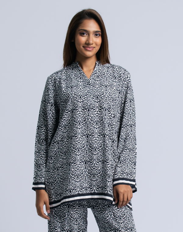 NOLIMIT MODEST Women's Printed Kurta Black