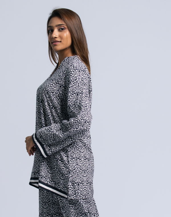 NOLIMIT MODEST Women's Printed Kurta Black
