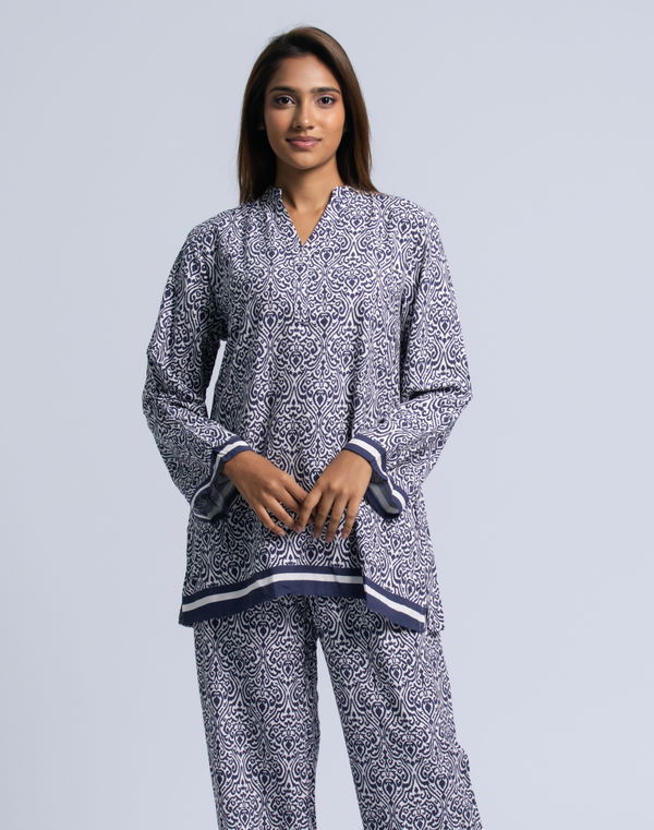 NOLIMIT MODEST Women's Printed Kurta Navy