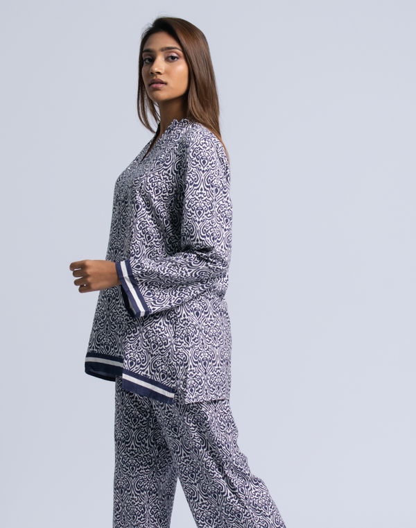 NOLIMIT MODEST Women's Printed Kurta Navy