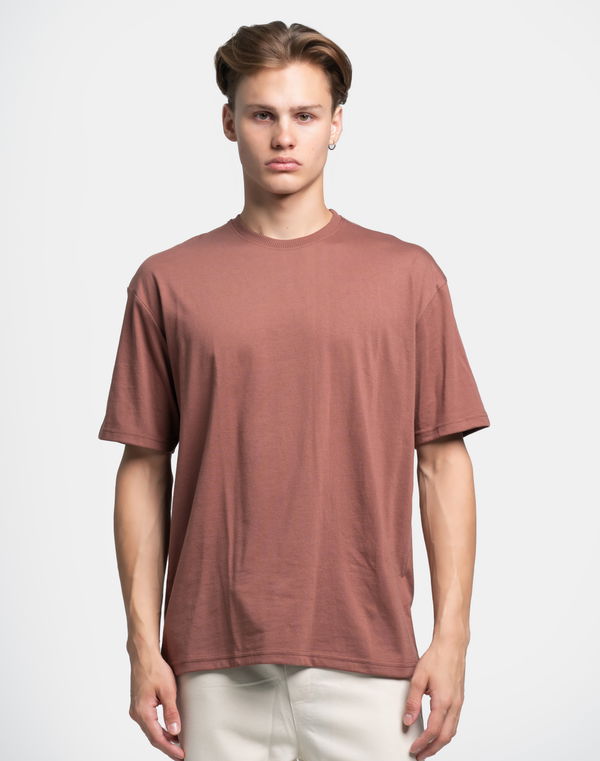 NOLIMIT Men's Crew Neck Oversized T-Shirt Brown