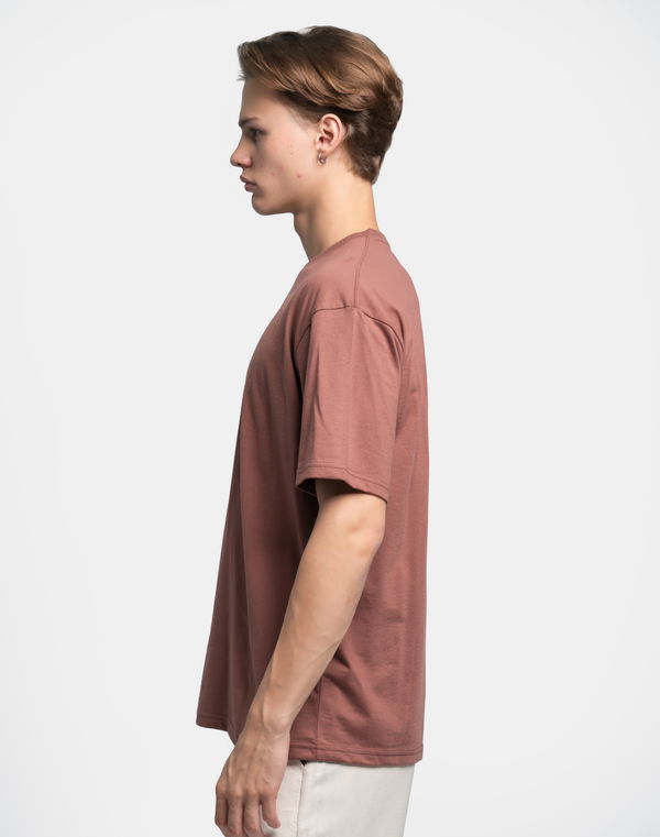 NOLIMIT Men's Crew Neck Oversized T-Shirt Brown