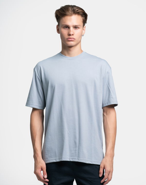 NOLIMIT Men's Crew Neck Oversized T-Shirt Light Gray