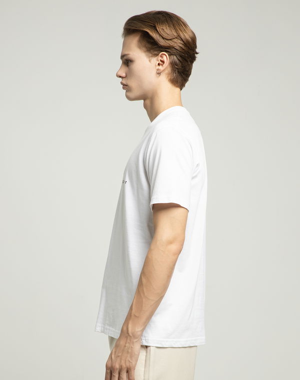 NOLIMIT Men's Crew Neck Regular Fit Printed T-Shirt White