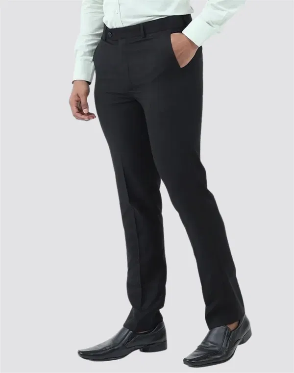 NOLIMIT Men's Slim Fit Formal Trouser Black