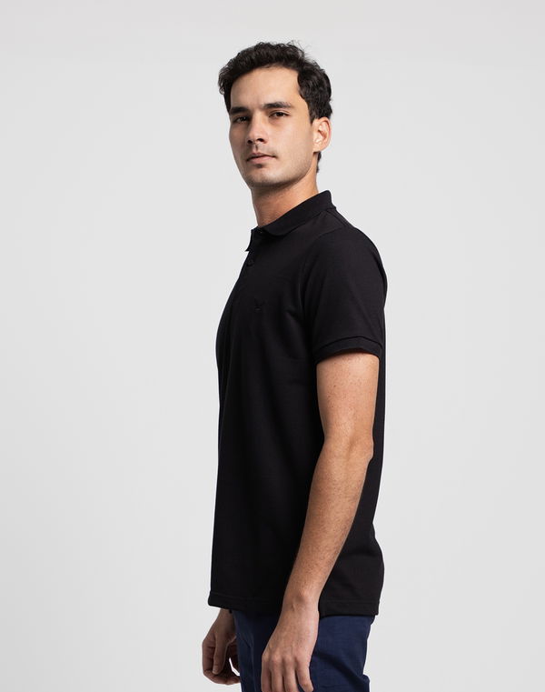 NOLIMIT Men's Slim Fit Polo T-Shirt Black