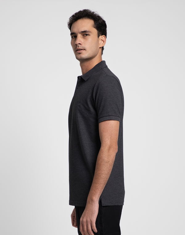 NOLIMIT Men's Slim Fit Polo T-Shirt Dark Grey