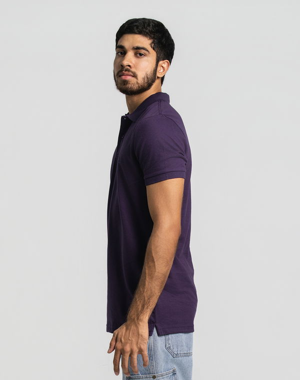 NOLIMIT Men's Slim Fit Polo T-Shirt Dark Purple
