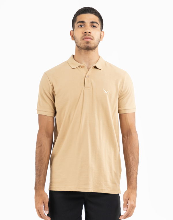 NOLIMIT Men's Slim Fit Polo T-Shirt Light Brown