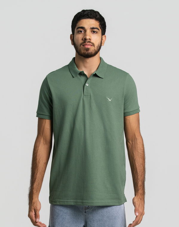 NOLIMIT Men's Slim Fit Polo T-Shirt Sea Green