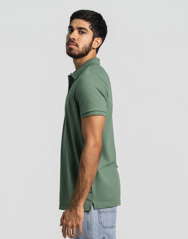 NOLIMIT Men's Slim Fit Polo T-Shirt Sea Green