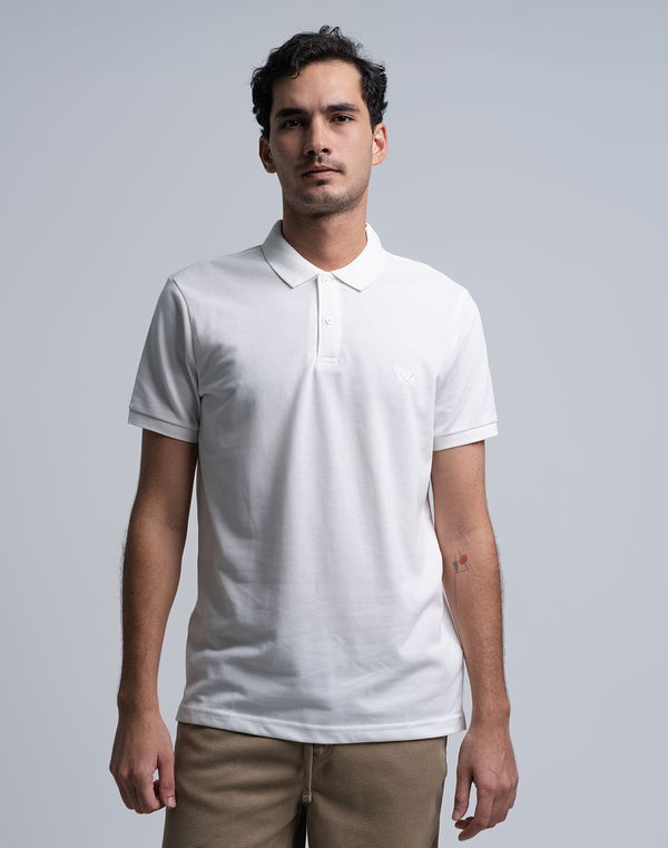 NOLIMIT Men's Slim Fit Polo T-Shirt White
