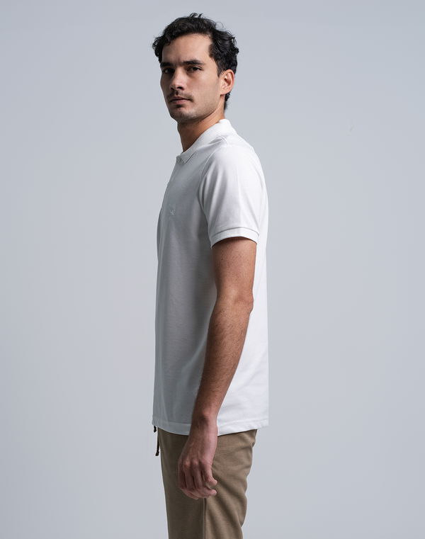 NOLIMIT Men's Slim Fit Polo T-Shirt White