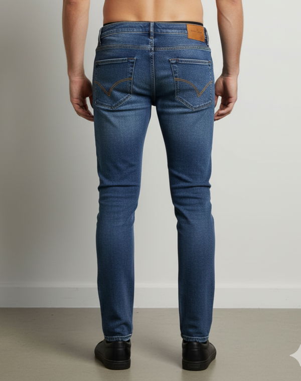 NOLIMIT Men's Super Slim Fit Jeans Mid Blue